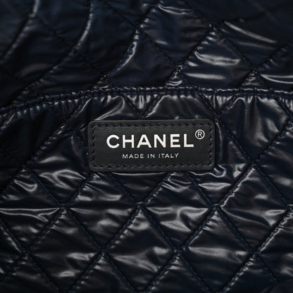Chanel Nylon Cat Emoticon Tote Navy Silver 6 of 11