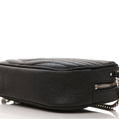 Saint Laurent Grain De Poudre Matelasse Monogram Mini Lou Camera Bag Black 9 of 9