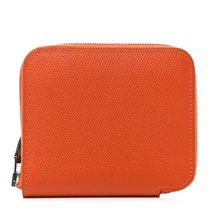 Hermes Epsom Silk'in Compact Wallet Orange Poppy 1 of 9