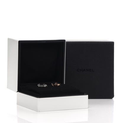 Chanel 18K Beige White Gold Diamond Coco Crush Ear Cuff Earrings 6 of 6