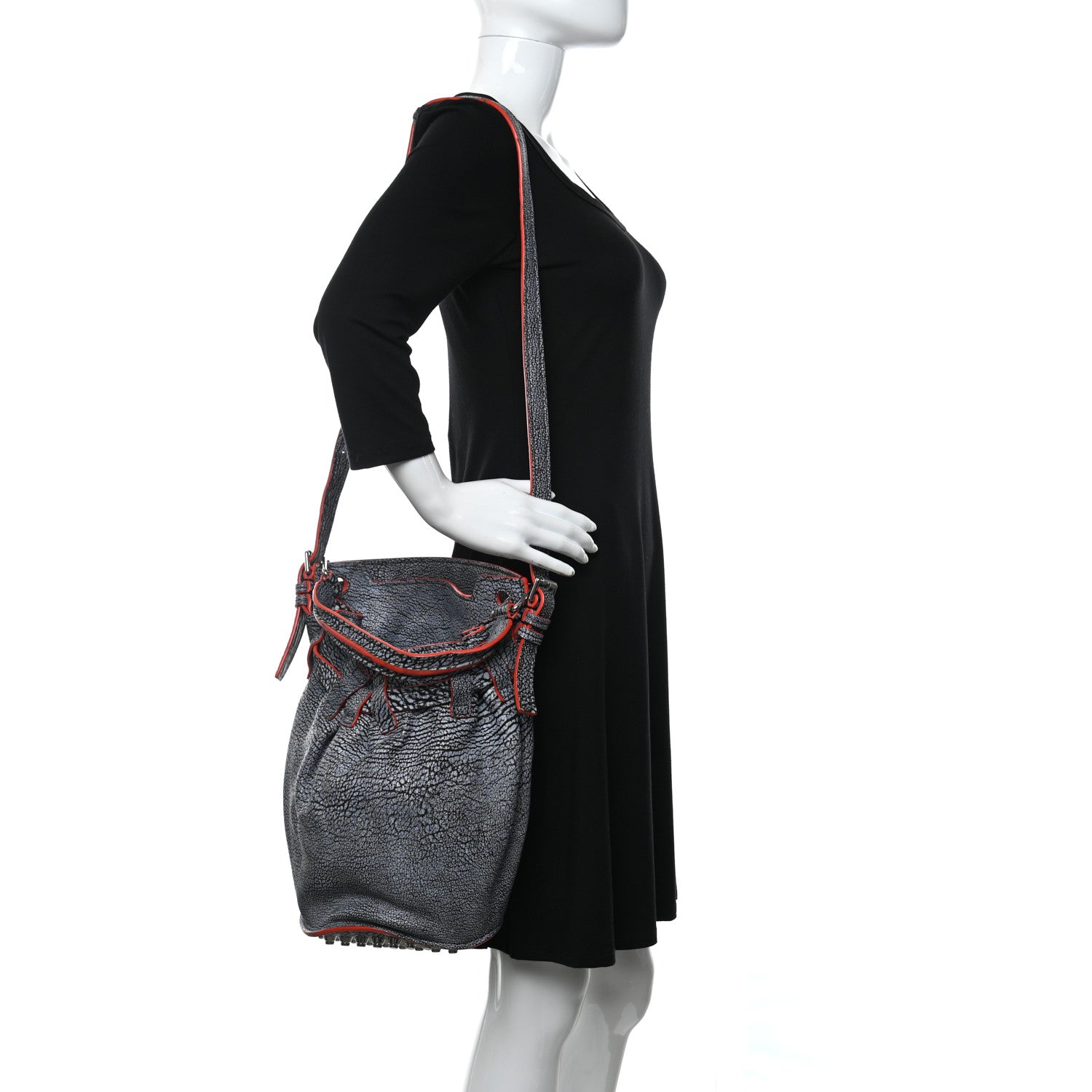 Alexander Wang Pebbled Lambskin Bucket Bag Silver Hardware 2 of 10
