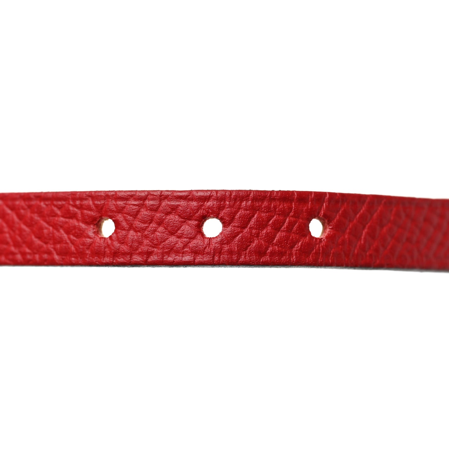 Epsom Hapi 3 MM Triple Tour Wrap Bracelet M Rouge Casaque