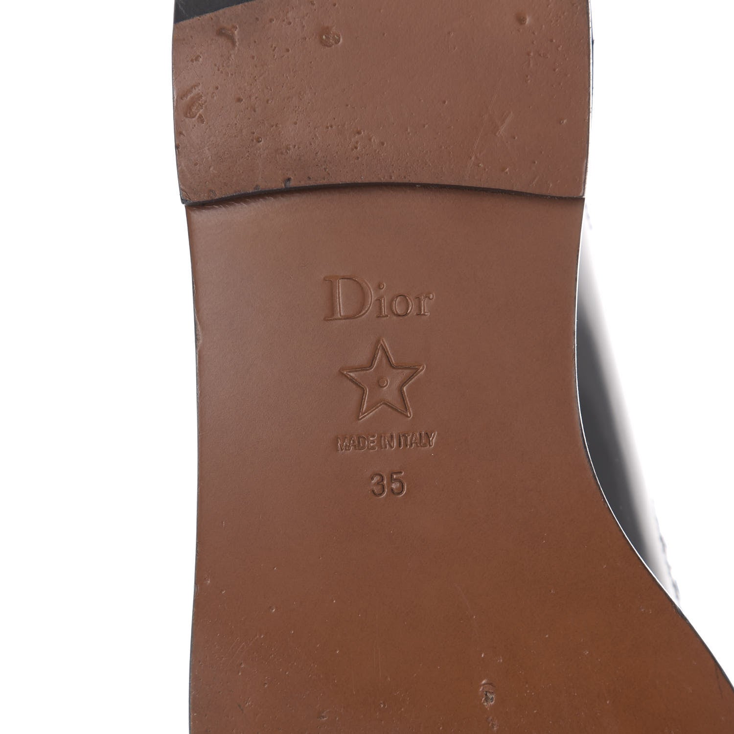 Christian Dior Brushed Calfskin Perforated Teddy-D Flat Sandals 35 Black 9 of 12