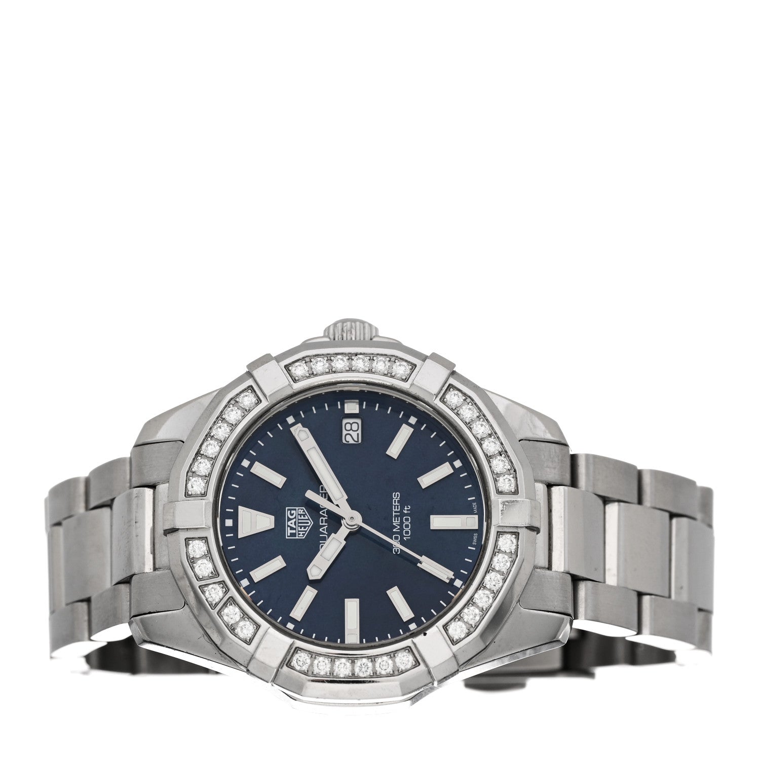 Tag Heuer Stainless Steel Diamond Bezel Blue Mother of Pearl 35mm Aquaracer Lady Quartz Watch WAY131N 2 of 4