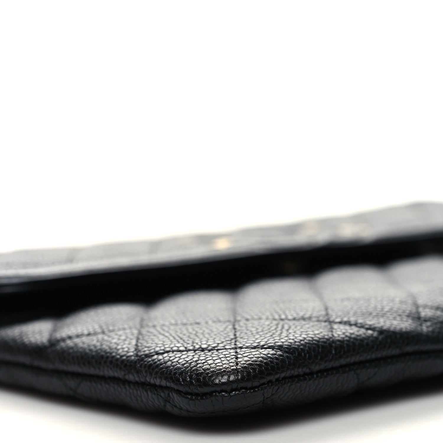 Chanel Caviar Quilted Filigree Flap Pouch Black 9 of 11