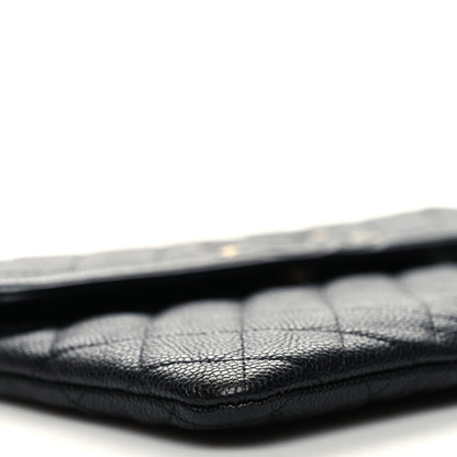 Chanel Caviar Quilted Filigree Flap Pouch Black 9 of 11