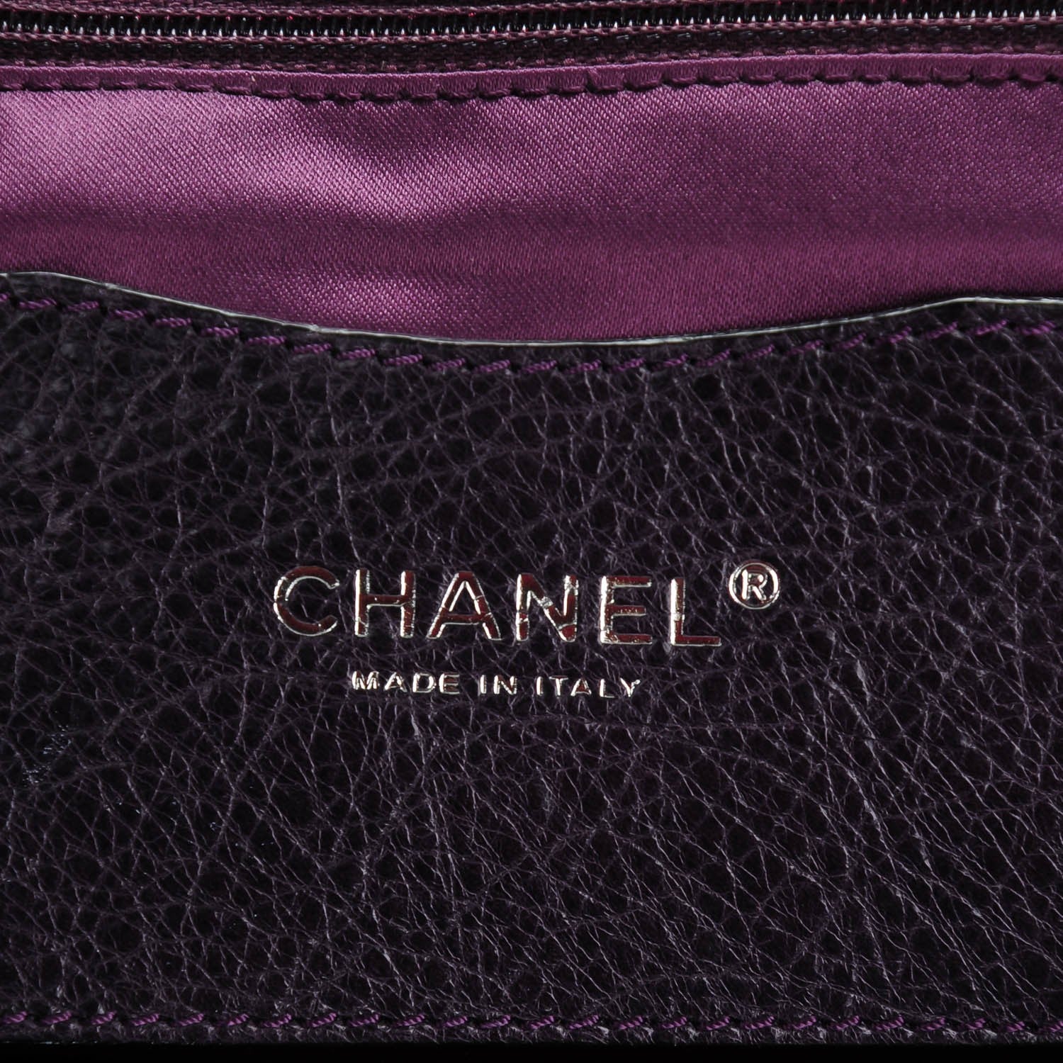 Chanel Glazed Calfskin Large On The Road Tote Purple 6 of 7