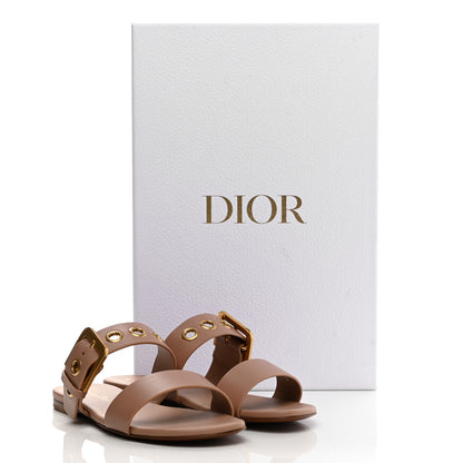 Christian Dior Calfskin D-Dior Slide Sandals 36 Rose De Vents 9 of 9