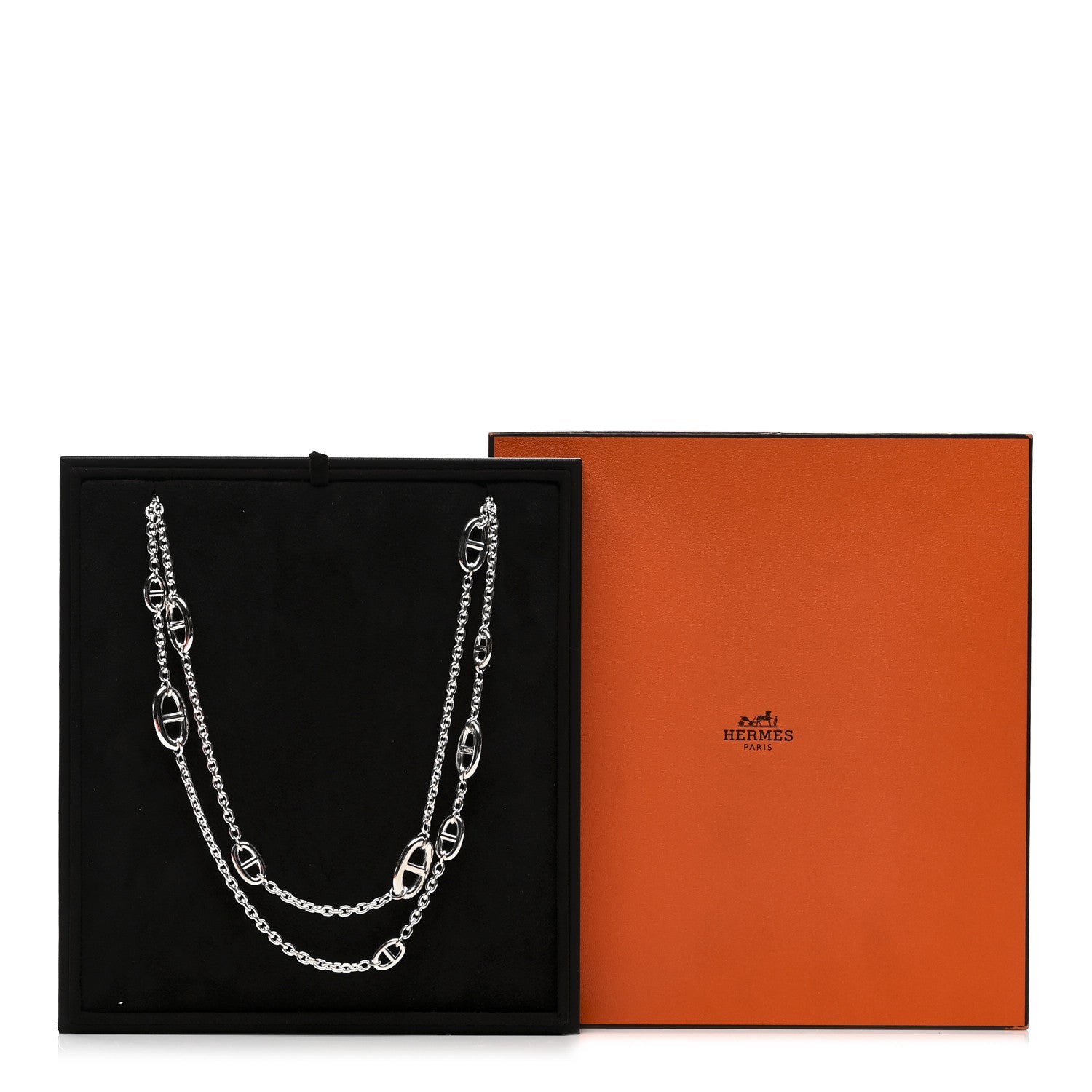Hermes Sterling Silver Farandole Necklace 160 5 of 5