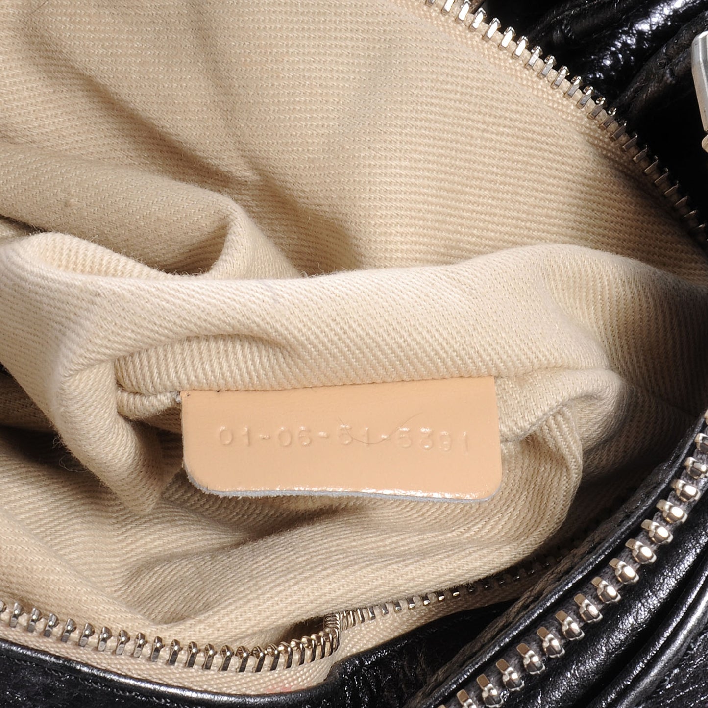 Leather Paddington Metallic Grey