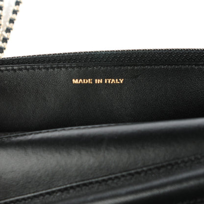 Chanel Lambskin Camellia Embossed Wallet On Chain WOC Black Gold 7 of 8
