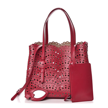 Alaia Calfskin Vienne Wave Mina 25 Bag Framboise 1 of 10