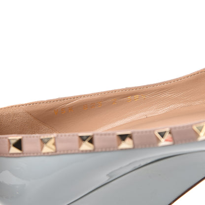 Valentino Garavani Patent Rockstud 70mm Wedges 38.5 Sky Sorbet Poudre 10 of 11