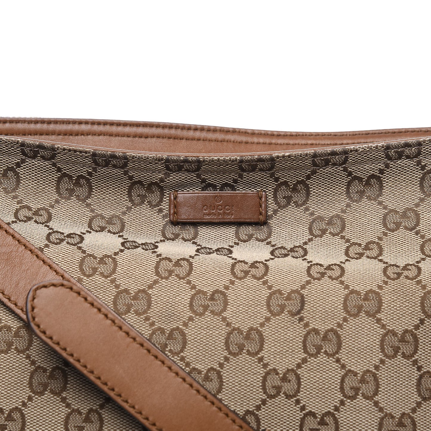 Monogram Large Flat Messenger Bag Brown