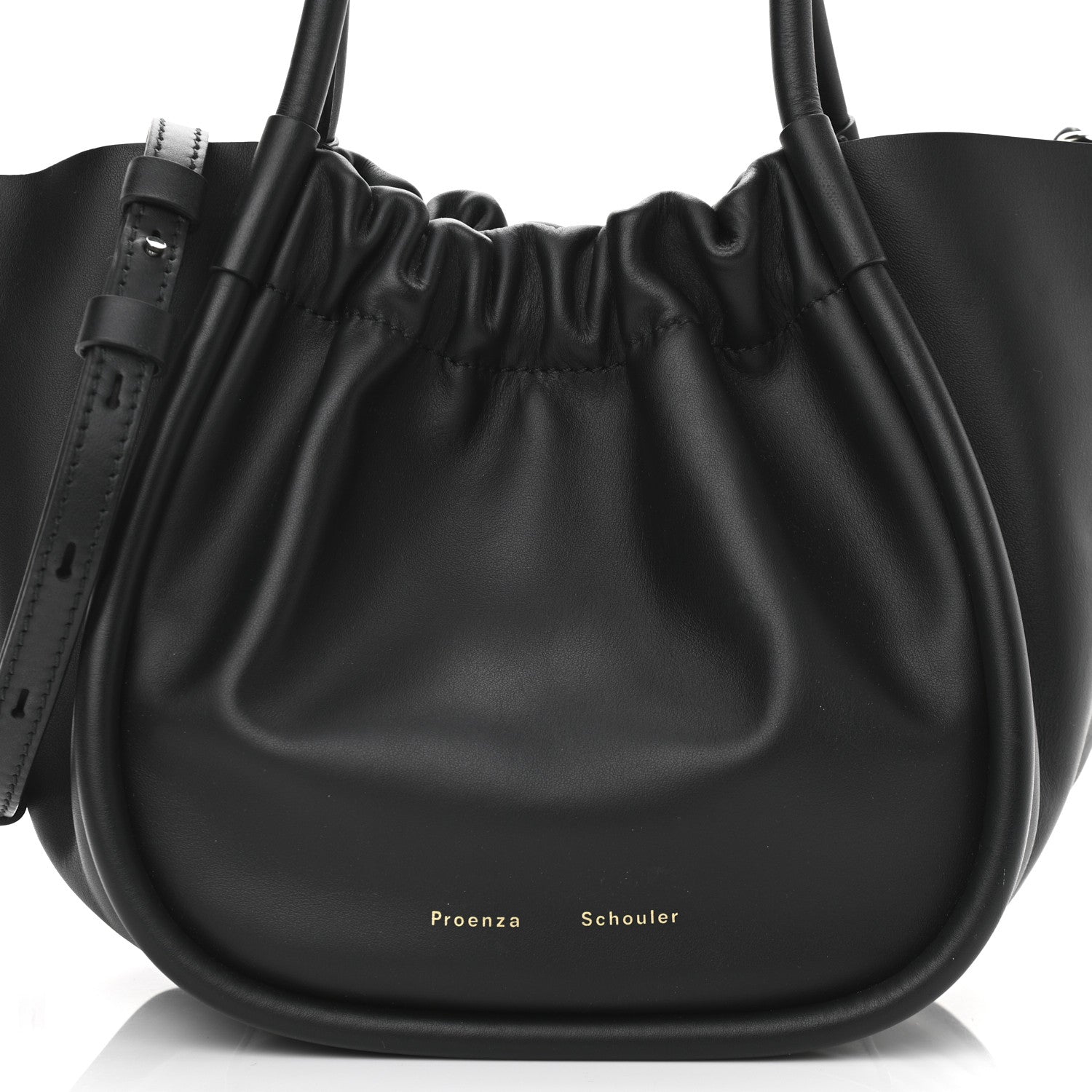 Proenza Schouler Calfskin Small Ruched Tote Black 9 of 12