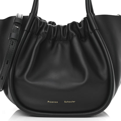 Proenza Schouler Calfskin Small Ruched Tote Black 9 of 12