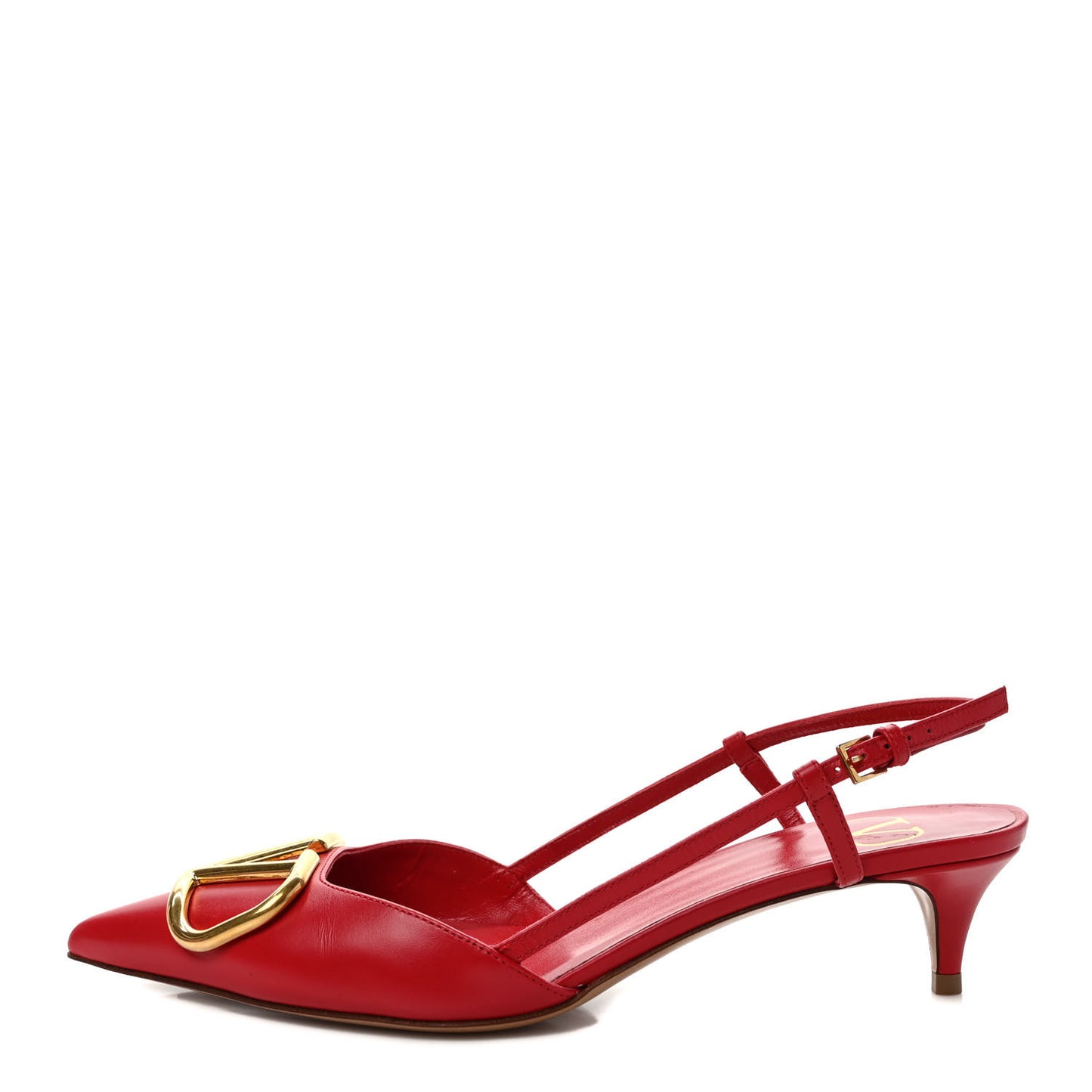 Calfskin Vlogo Slingback 40mm Pumps 36.5 Rouge Pur