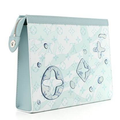Louis Vuitton Monogram Aquagarden Pochette Voyage MM Crystal Blue 3 of 7