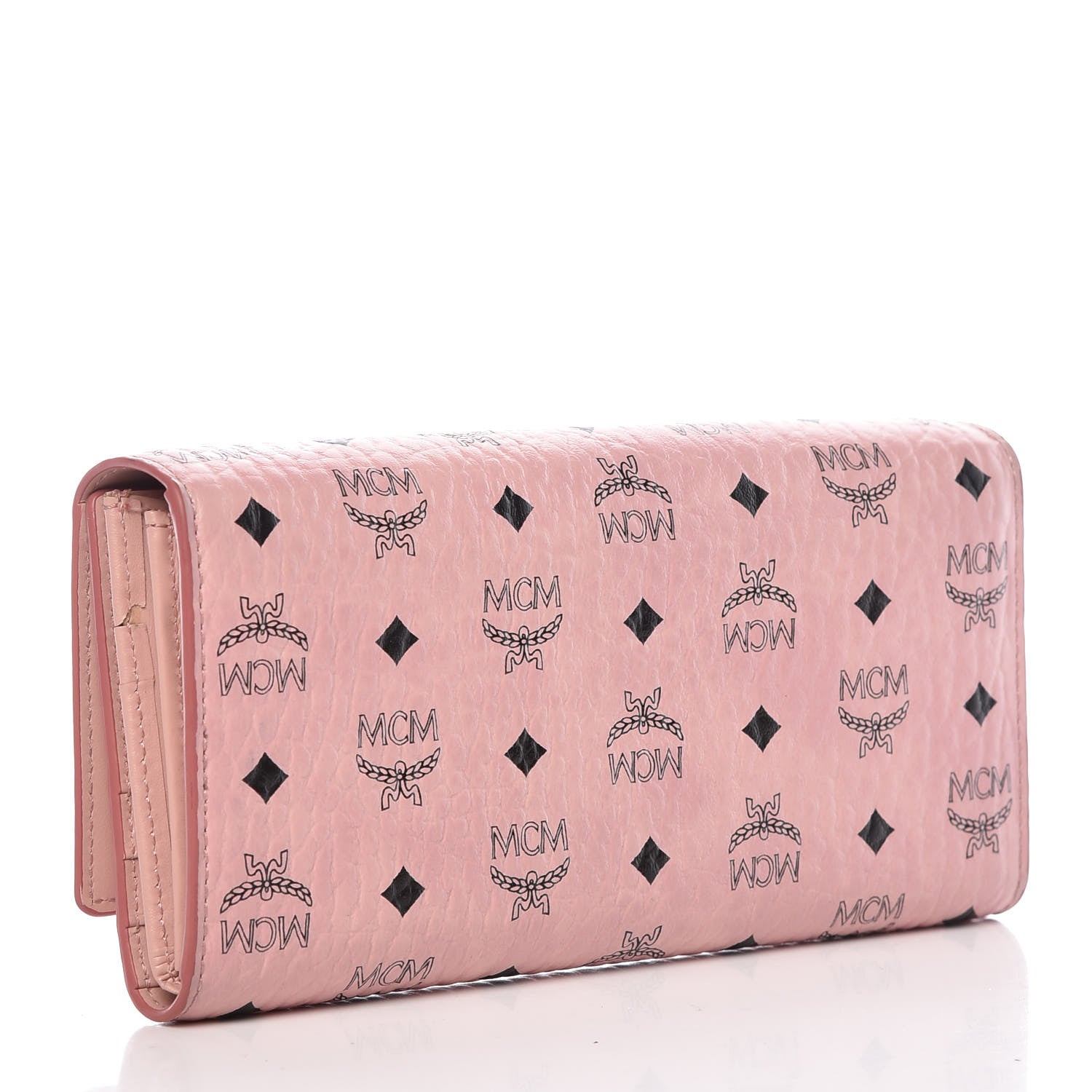 MCM Visetos Continental Flap Wallet Soft Pink 3 of 11