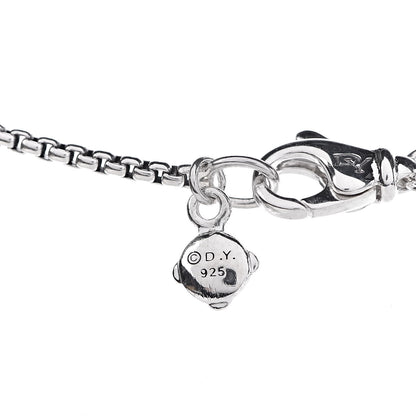 David Yurman Sterling Silver 14K Yellow Gold Diamond 32mm X Cross Pendant Necklace 6 of 7