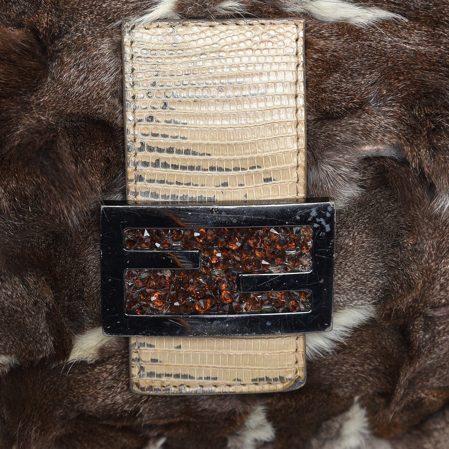 Rabbit Fur Mama Baguette Bag