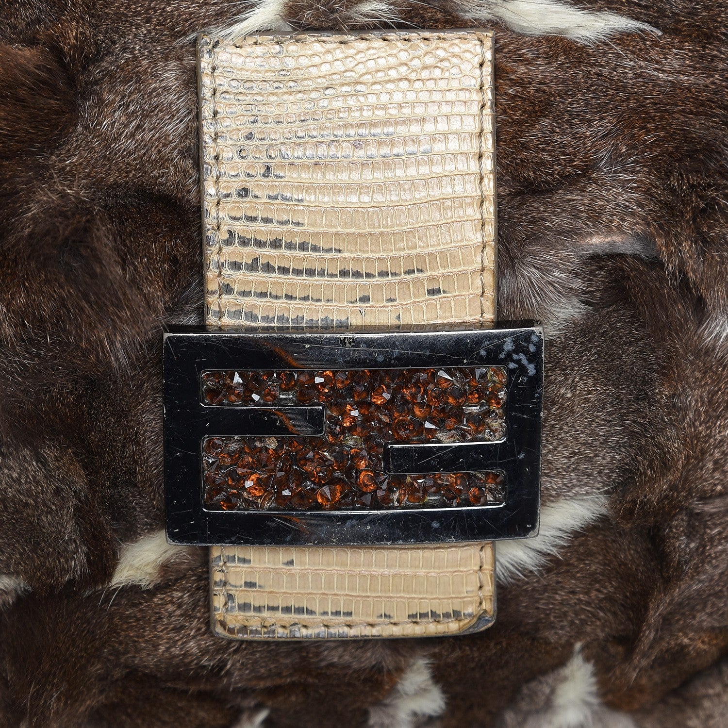 Fendi Rabbit Fur Mama Baguette Bag 10 of 15