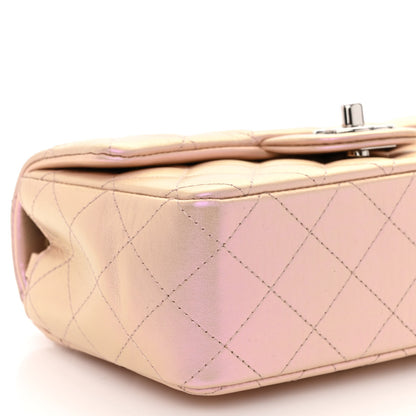 Chanel Iridescent Calfskin Quilted Mini Rectangular Flap Pink 9 of 10