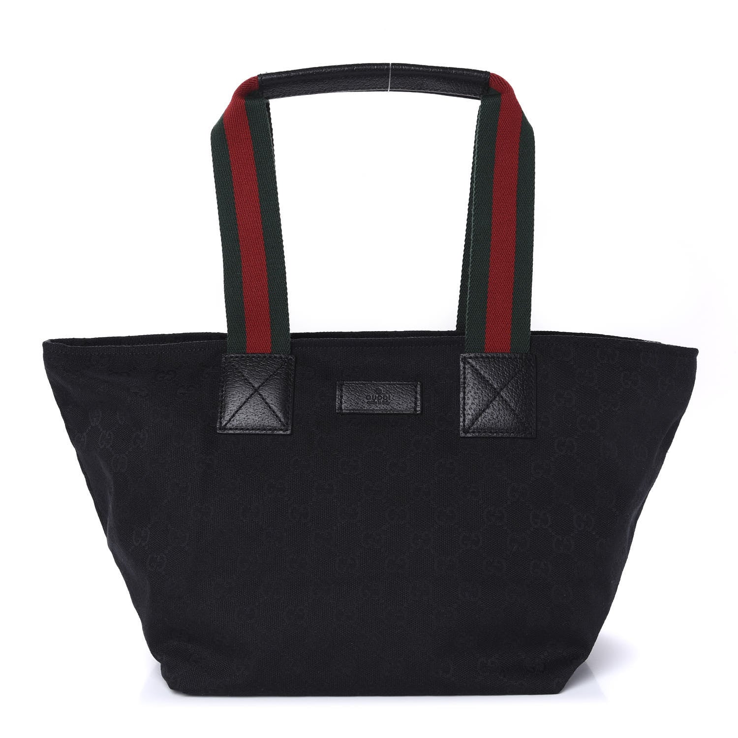 Gucci GG Monogram Medium Web Handle Bucket Tote Black 1 of 10