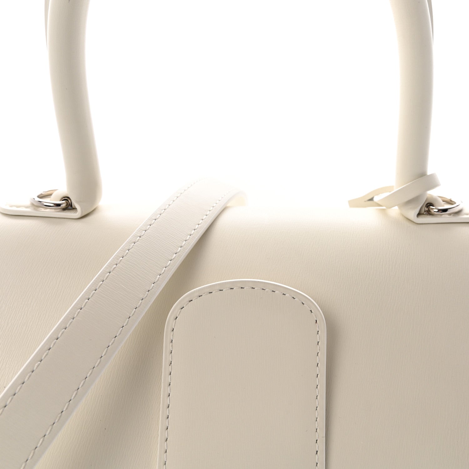 Delvaux Box Calfskin MM Brillant Satchel Ivory 8 of 10