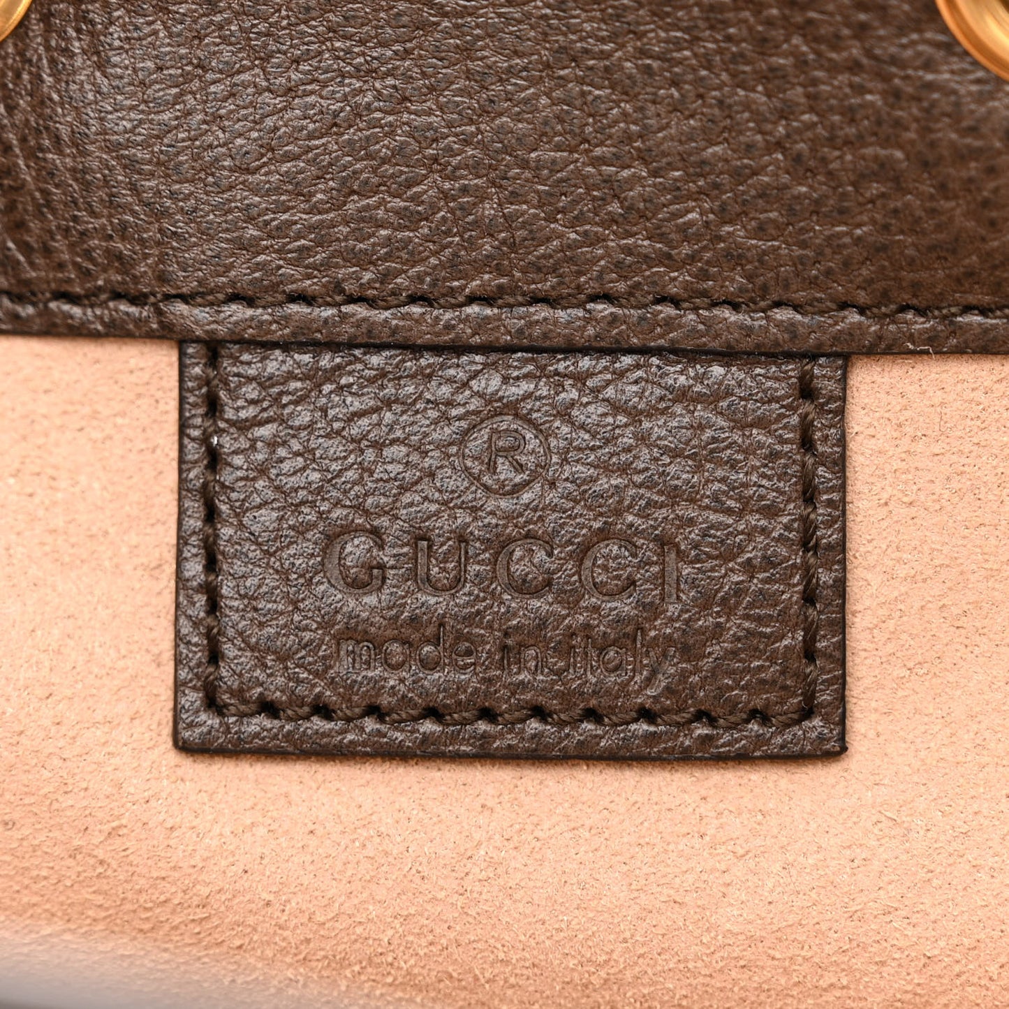 GG Supreme Monogram Web Mini Ophidia Bucket Bag Brown