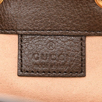 Gucci GG Supreme Monogram Web Mini Ophidia Bucket Bag Brown 6 of 10