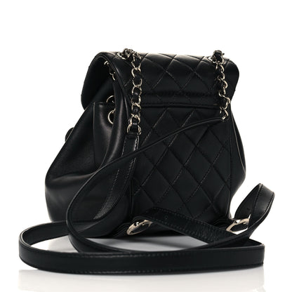Chanel Lambskin Quilted Small Duma Drawstring Backpack Black 3 of 13