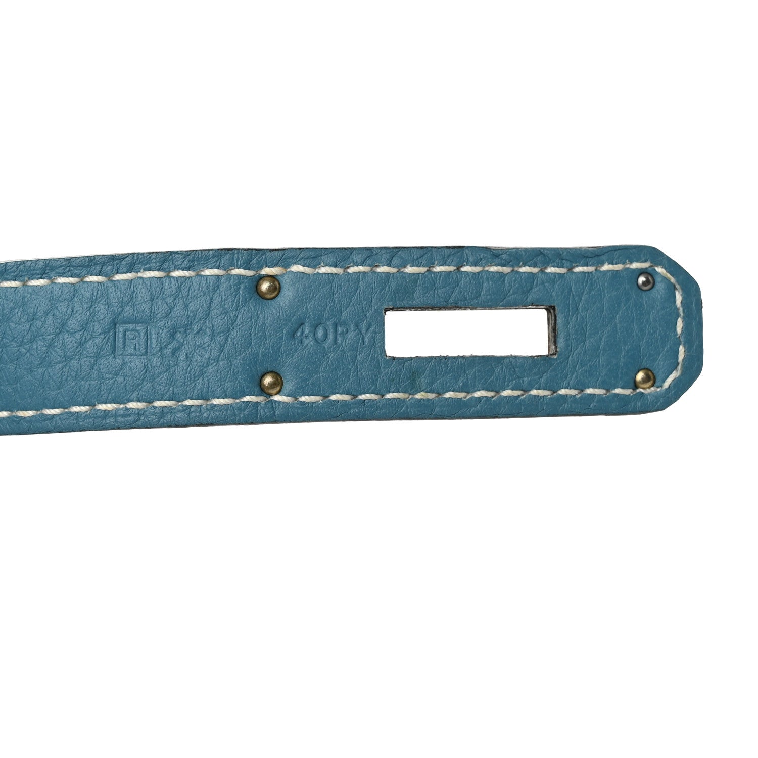 Hermes Taurillon Clemence Jypsiere 28 Blue Jean 8 of 14