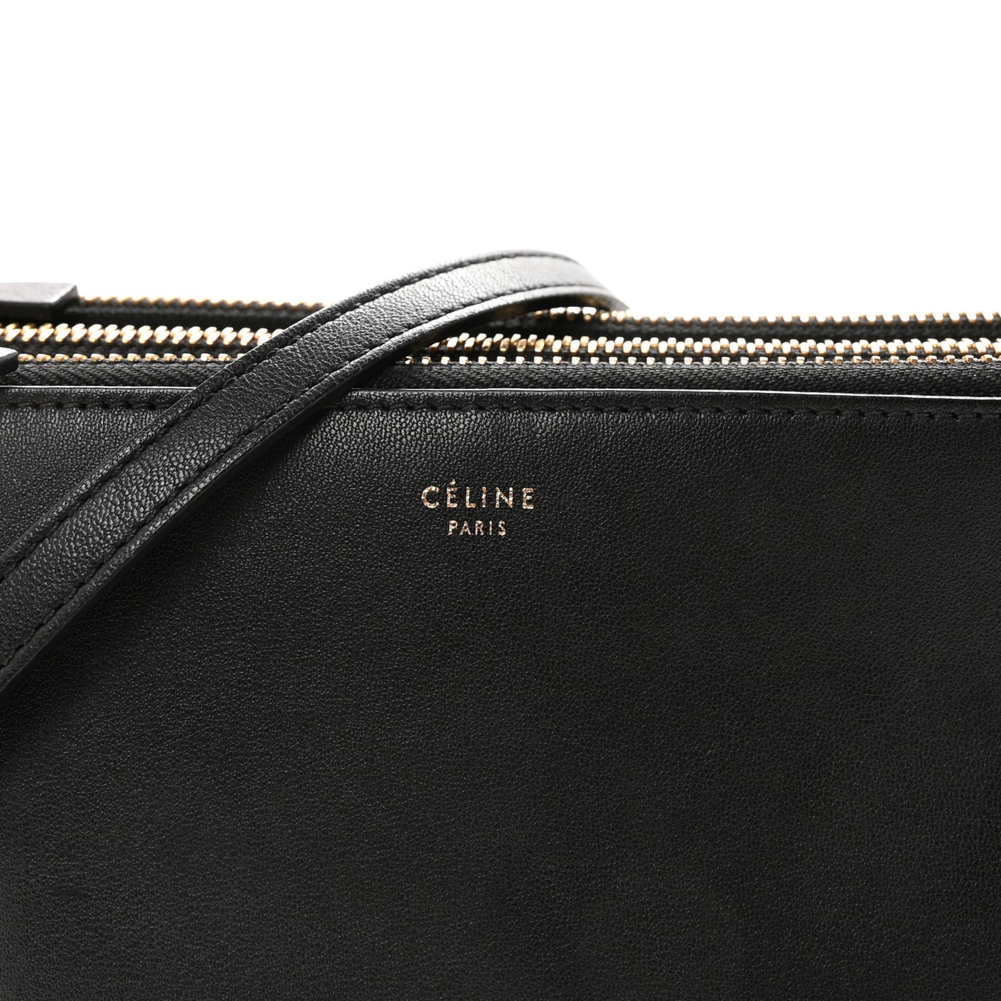 Lambskin Small Trio Crossbody Bag Black