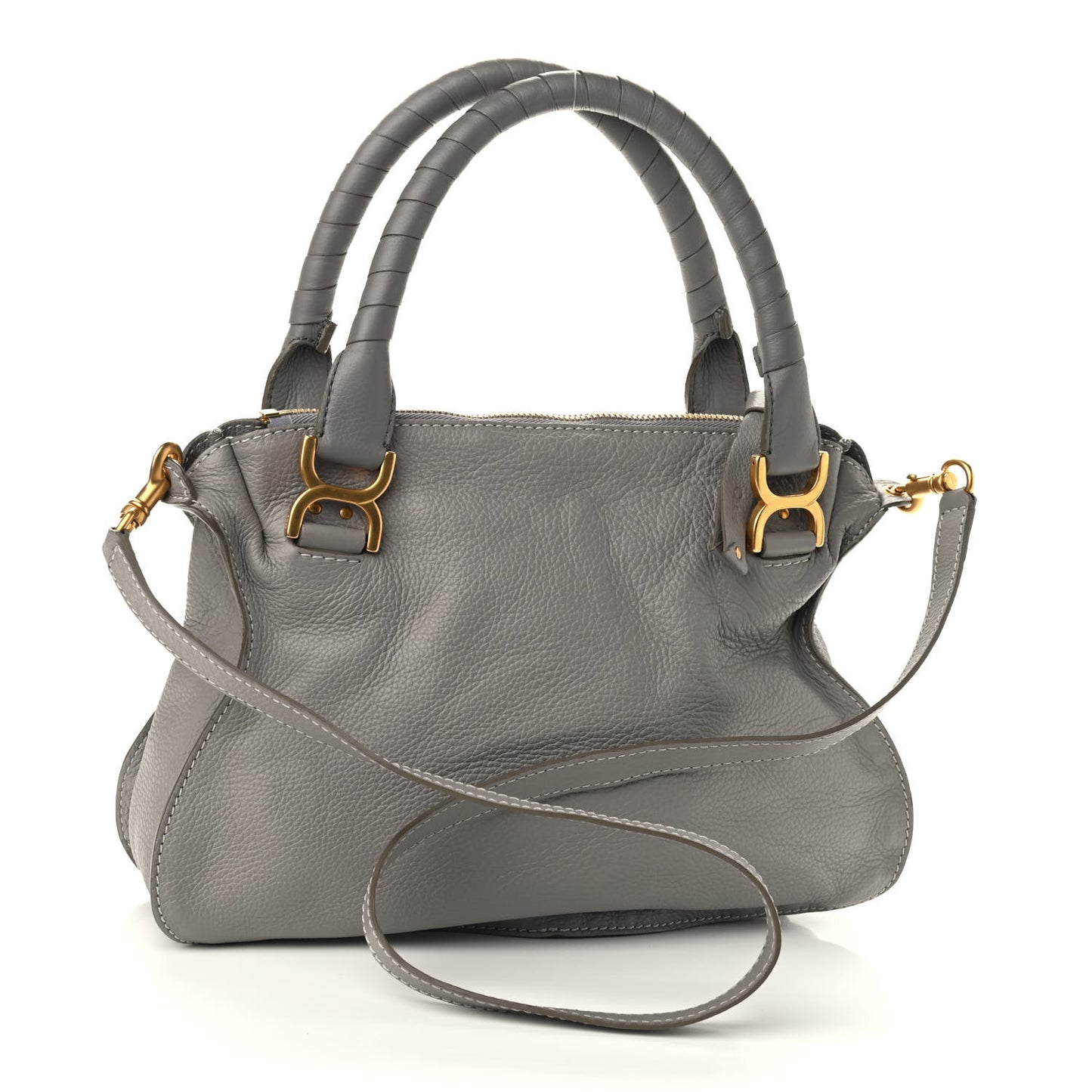 Calfskin Medium Marcie Satchel Cashmere Grey