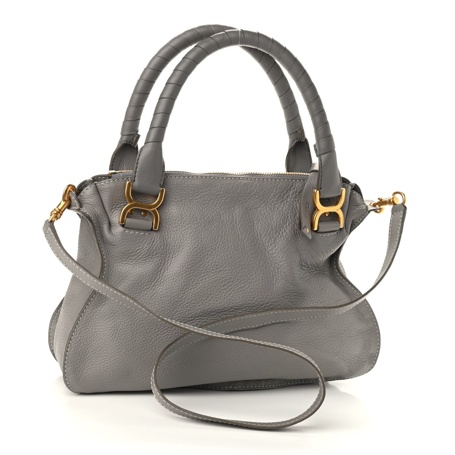 Chloe Calfskin Medium Marcie Satchel Cashmere Grey 3 of 12