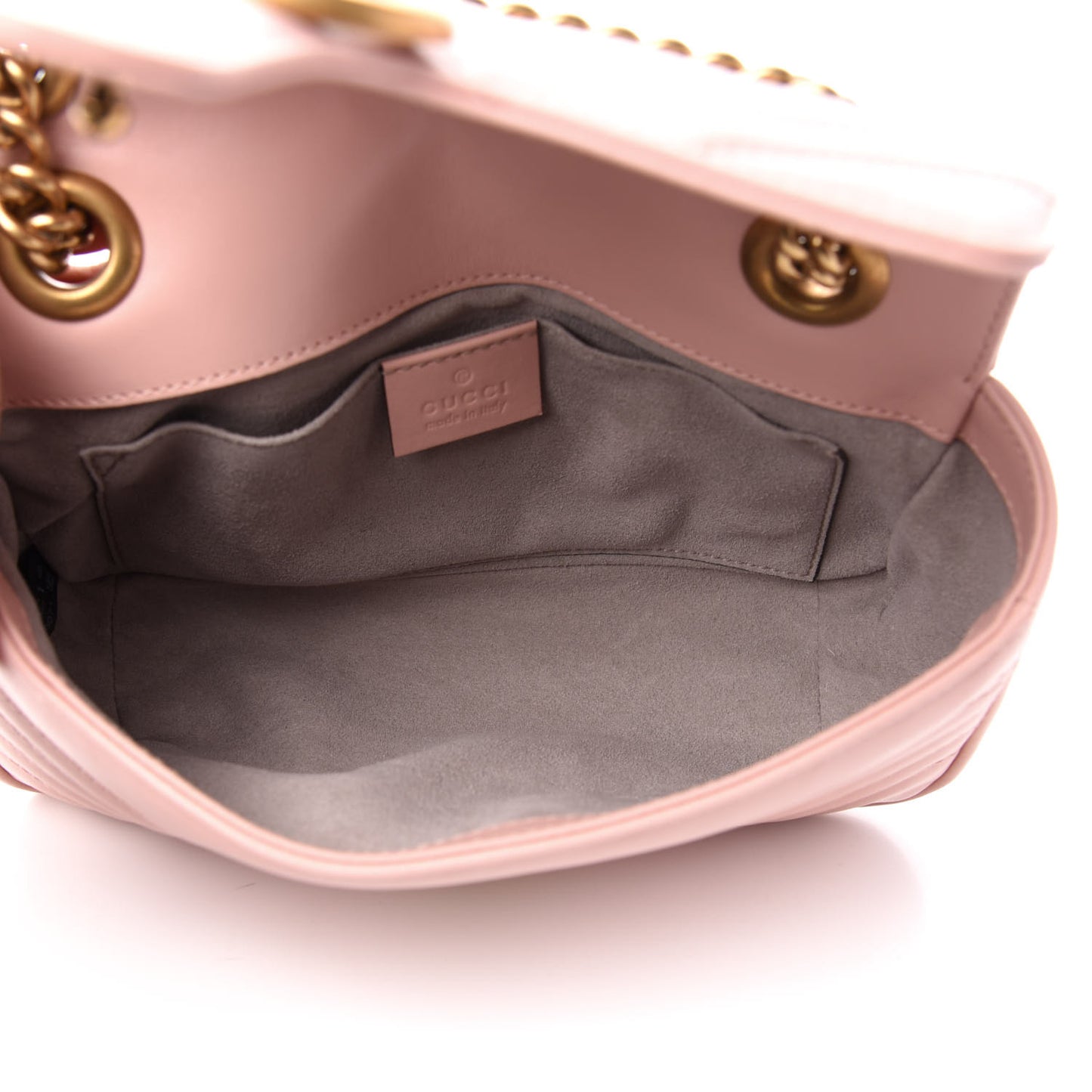 Calfskin Matelasse Mini GG Marmont Shoulder Bag Perfect Pink