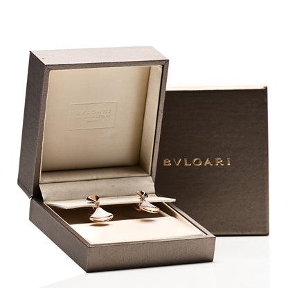 Bulgari 18K Rose Gold Diamond Mother of Pearl Divas' Dream Earrings 5 of 5