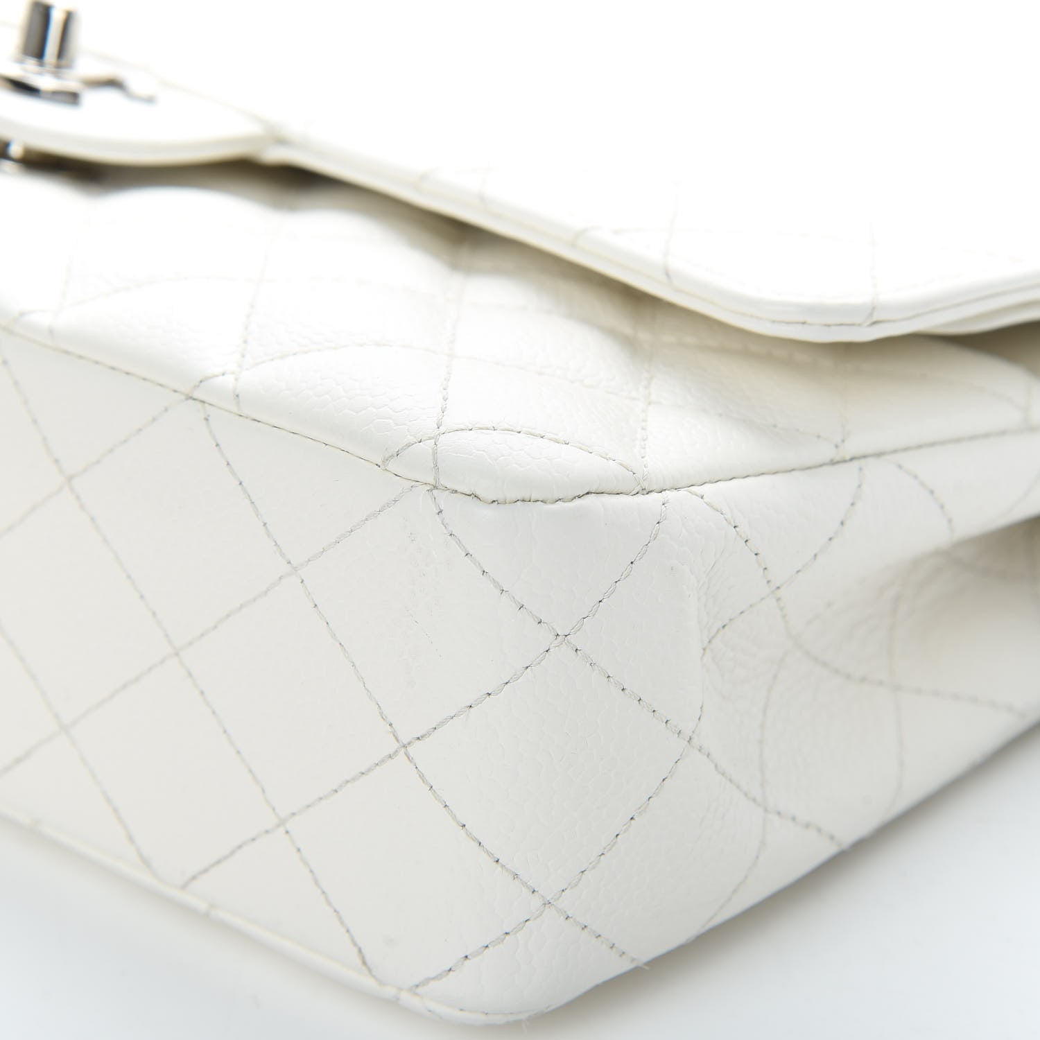 Chanel Caviar Quilted Small Double Flap White 10 of 14