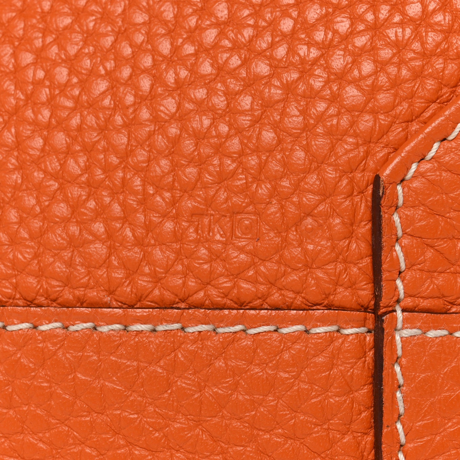 Hermes Taurillon Clemence Double Sens 45 Reversible Tote Orange Gold 11 of 17