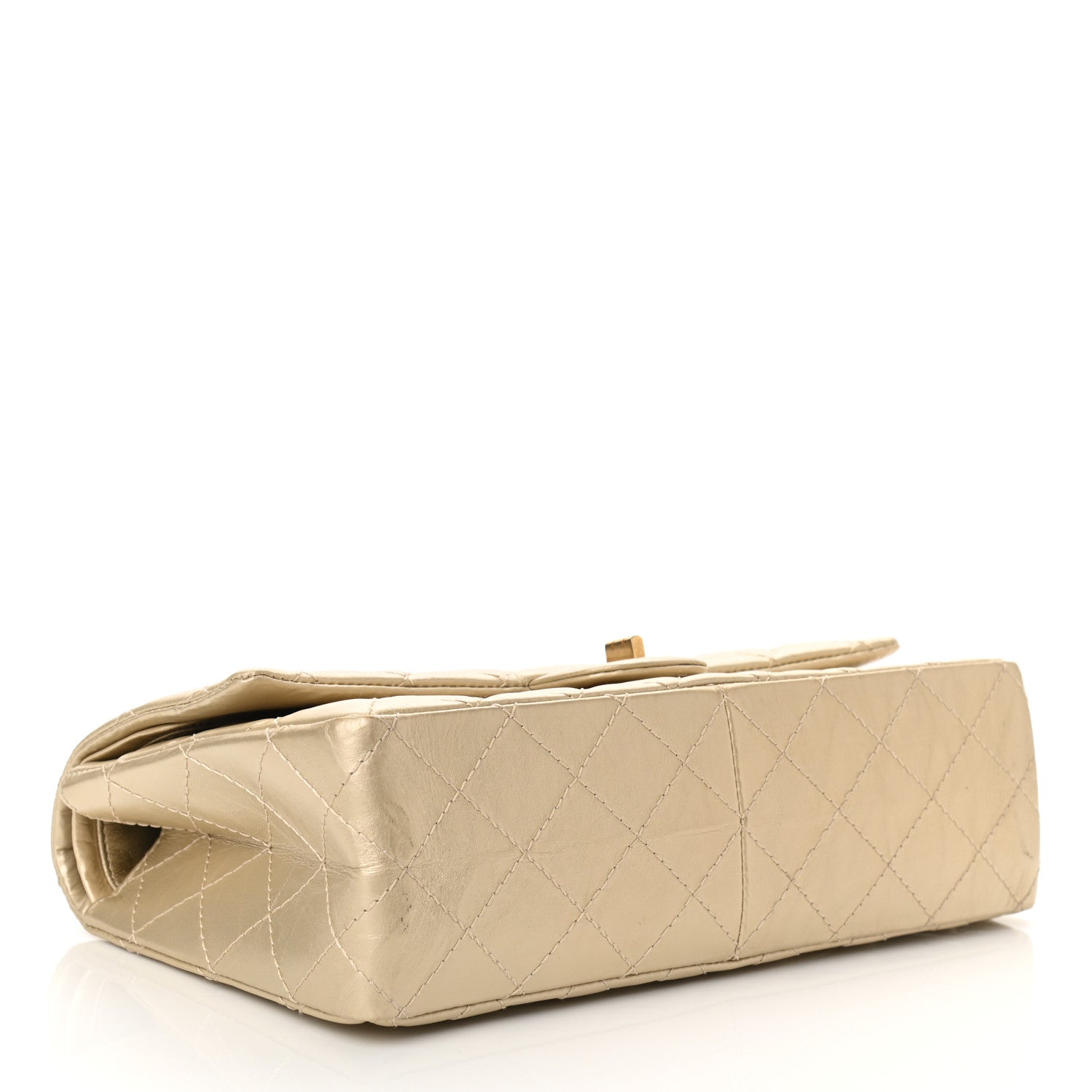 Chanel Metallic Aged Calfskin Quilted 2.55 Reissue 226 Flap Pale Gold 4 of 10