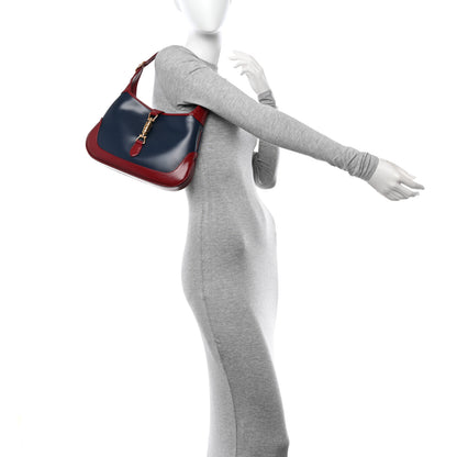 Gucci Boarded Dyana Lux Calfskin Bi-Color Small Jackie 1961 Hobo Blue Agata New Cherry Red 2 of 11