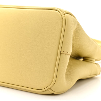 Prada Soft Grain Medium East West Galleria Double Zip Bag Vanilla 10 of 13
