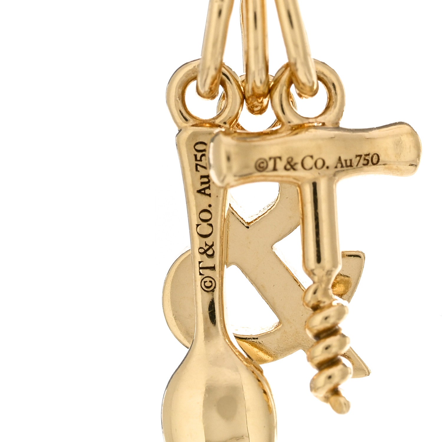 Tiffany 18K Yellow Gold Wine and Dine Pendant Necklace 3 of 3