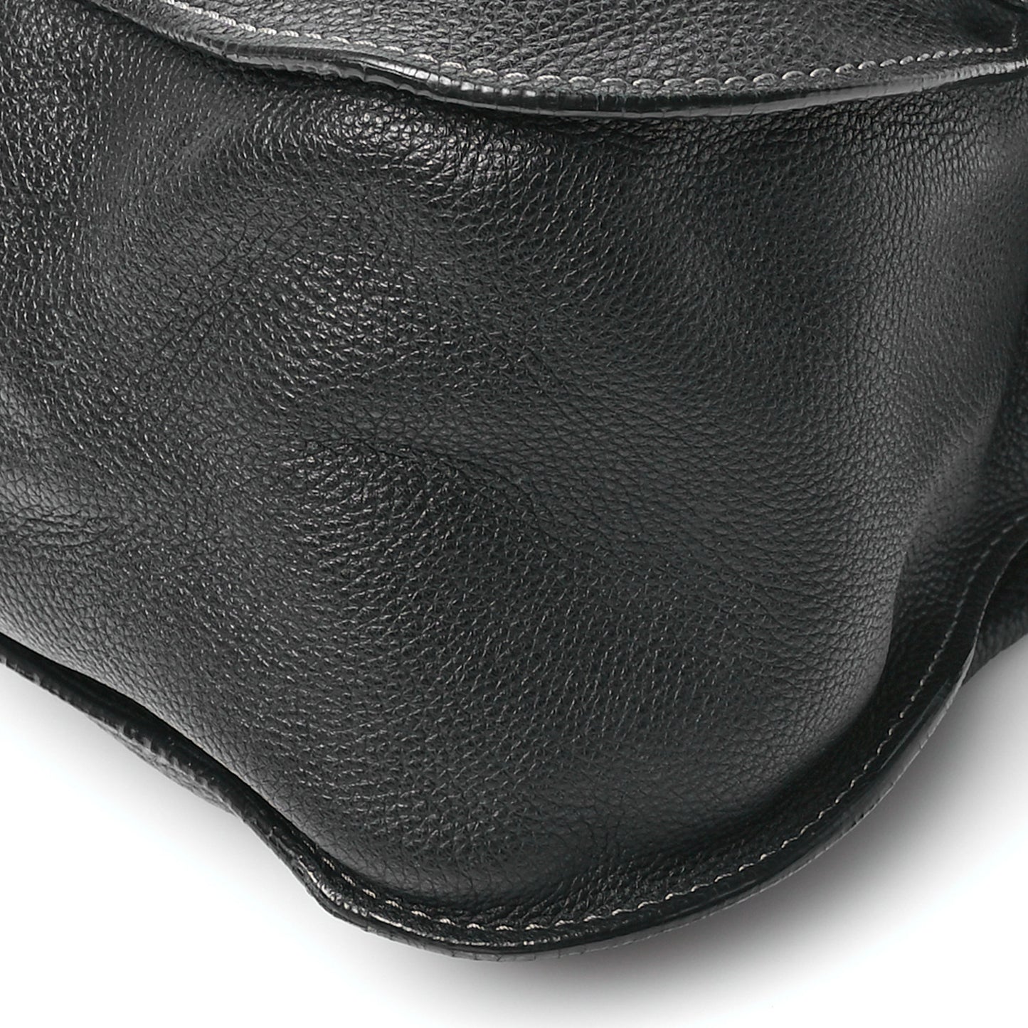 Calfskin Large Marcie Satchel Black