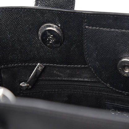 Chanel Caviar Small Studded Deauville Tote Black 9 of 15