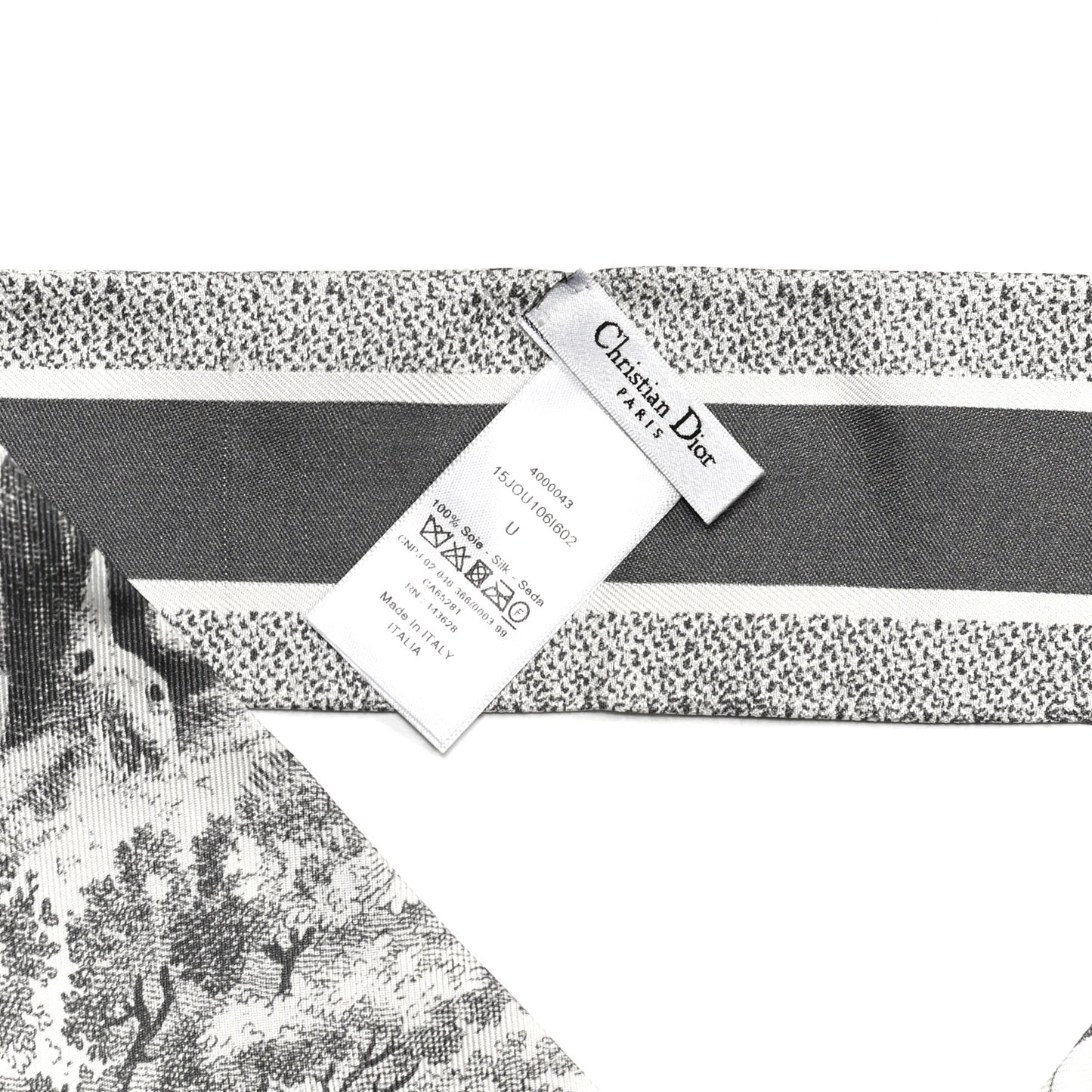 Silk Toile De Jouy Mitzah Scarf White
