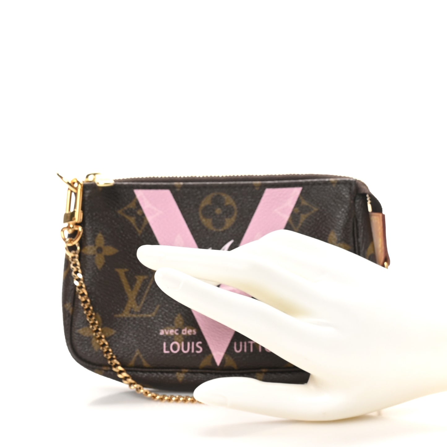 Monogram V Maui Mini Pochette Accessories Rose Ballerine