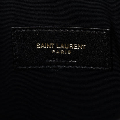 Saint Laurent Smooth Shiny Calfskin Monogram Uptown Pouch Black 7 of 16