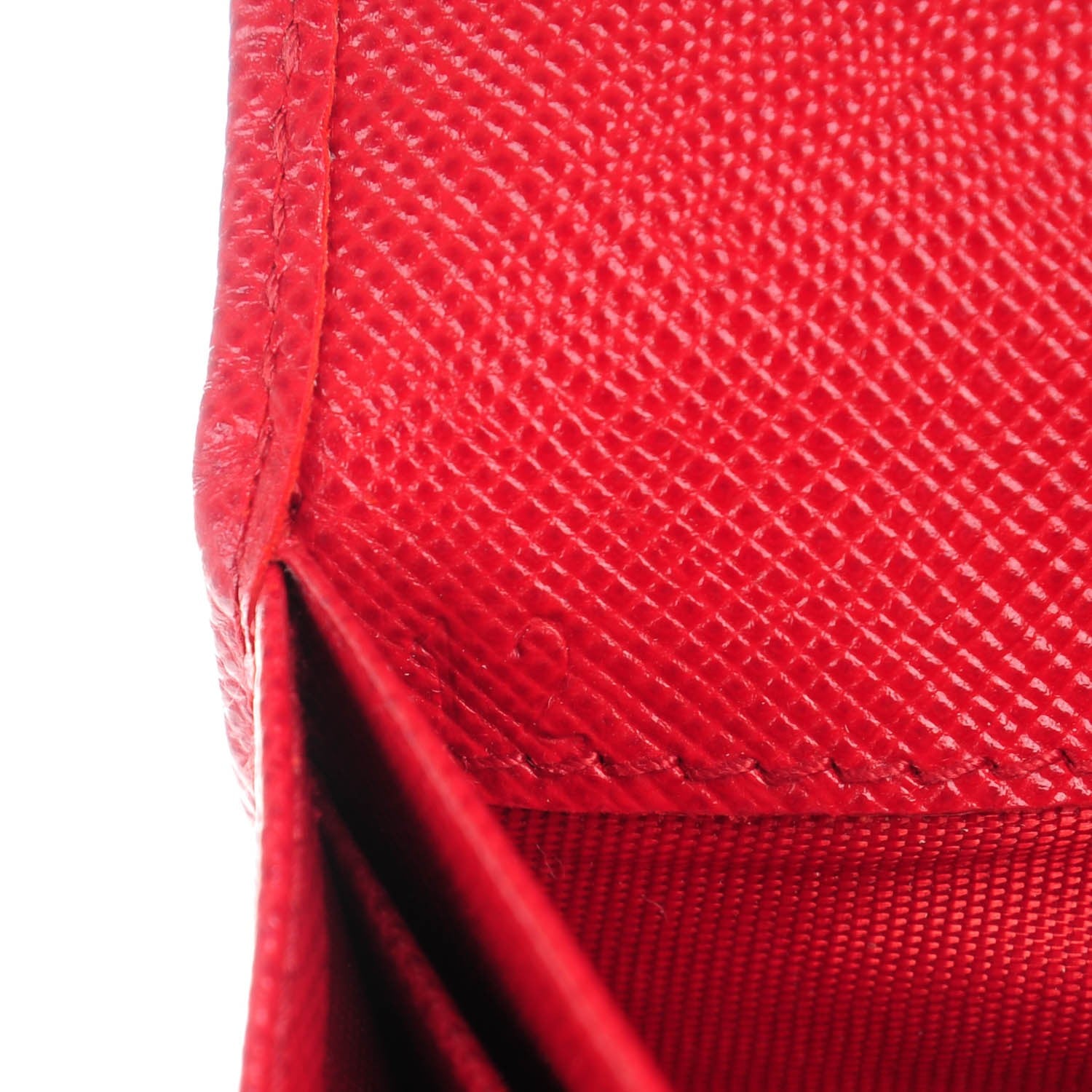 Prada Saffiano Bow Continental Wallet Fuoco 7 of 8